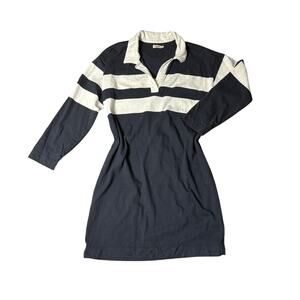 Faherty rugby jersey Polo style cotton dress long sleeve size Medium EUC